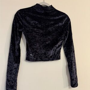 lululemon athletica Black Velvet Crop Top
